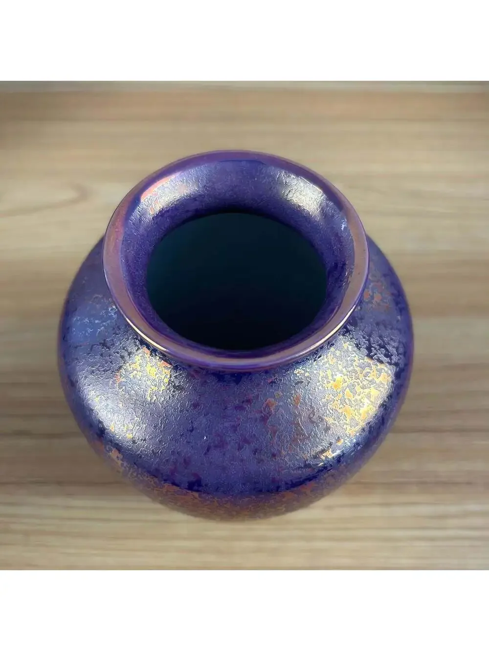 HIspano Moresque Art Deco Purple Copper Iridescent Lusterware Pottery Vase